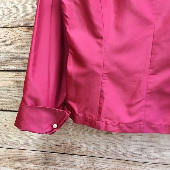 VINTAGE TALBOTS PURE SILK TOP IN FUCHSIA - Picture 7 of 8